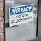 Signmission OSHA Notice Decal - Do Not Block Door, 10 in W x Rectangle, Vinyl Decal OS-2PACK-NS-D-710-L-19530 - alternate 4